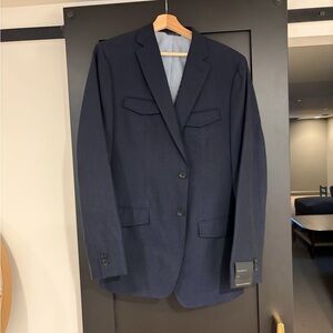 BANANA REPUBLIC Men’s Wool Navy Tailored Fit Blazer/Sport Coat - 42 L NWT
